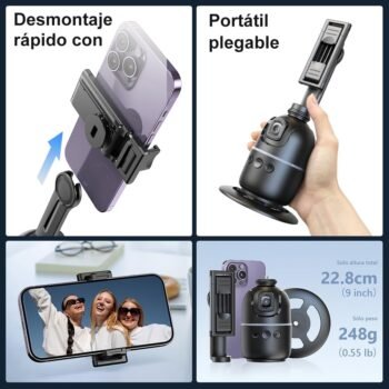 حامل للهاتف لتتبع الوجه 360 درجة